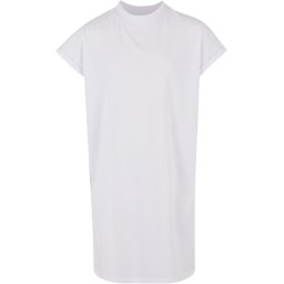 Turtle Extended Shoulder dress for girls - white