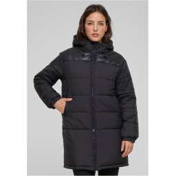 Women's Hooded Coat Mixed Black