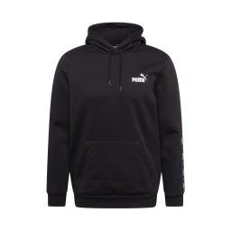 PUMA Hanorac sport 'ESS+' negru / alb
