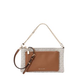 MICHAEL Michael Kors Geantă de umăr crem / maro caramel / auriu / gri deschis / verde măr