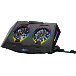 CONCEPTRONIC ERGO 2-Fan Gaming Laptop Cooling Pad with Mobile Holder