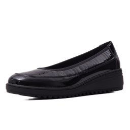 Pantofi dama din piele naturala lacuita, Karisma, V4VA60006A 01-O, negru