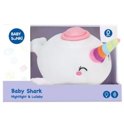 Narval de pluș cu sunete și efecte luminoase - 20 cm