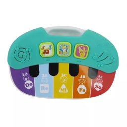 Pianină pentru bebeluși cu sunete de animale și efecte de lumină.