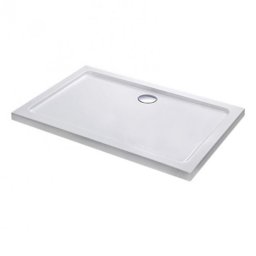 Cădiță de duș acrilică pătrată asimetrică Modena Slim, 80x120x5,5 cm