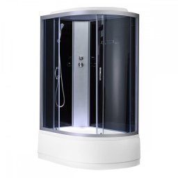Cabină de duș Cora cu tavă adâncă și instalare pe partea stângă