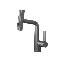 Robinet mixer pentru chiuvetă Mara cu cap multifuncțional gri
