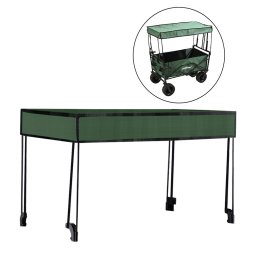 Scaun de plajă premium acoperiș verde