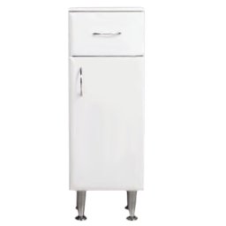 Dulap jos Bianca Plus 30 cu 1 ușă, 1 sertar, alb lucios, dreapta