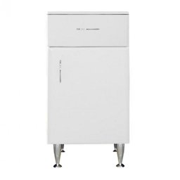 Dulap jos Bianca Plus 45 cu 1 ușă, 1 sertar, alb lucios, dreapta