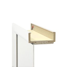 Balama decorativă CPL albă 100/210 12-14 cromată stângă