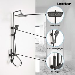 Set de duș multifuncțional Eliz negru