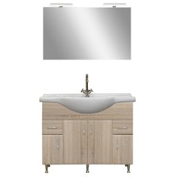 Set complet de mobilier pentru baie Bianca Prime 105, în nuanța de stejar Sonoma