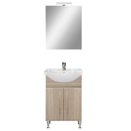 Set complet de mobilier pentru baie Bianca Prime 55, în nuanța de stejar Sonoma