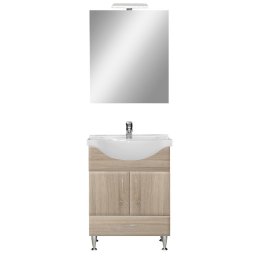 Set complet de mobilier pentru baie Bianca Prime 65, în nuanța de stejar Sonoma