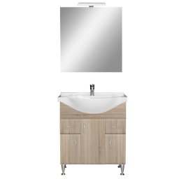 Set complet de mobilier pentru baie Bianca Prime 75, în nuanța de stejar Sonoma