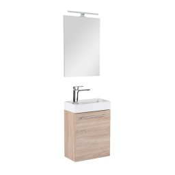 Mobilier de baie fantastic Melanie cu oglindă, culoare stejar sonoma