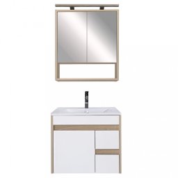 Mobilier complet de baie Luna 60, stejar Sonoma-alb
