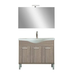Nerva Prime 105 – set complet de mobilier pentru baie, stejar Rauna