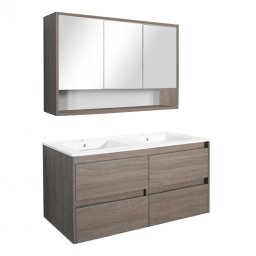 Mobilier complet de baie Porto 120 în culoarea ulmului Rauna