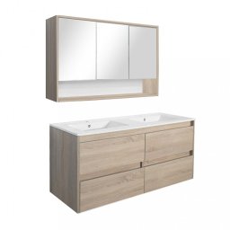 Mobilier complet de baie Porto 120 în culoarea stejarului Sonoma