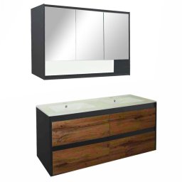 Mobilier complet de baie Porto 120 în culoarea stejarului rustic antracit