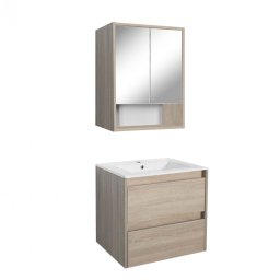 Mobilier complet de baie Porto 60 în culoarea stejarului Sonoma