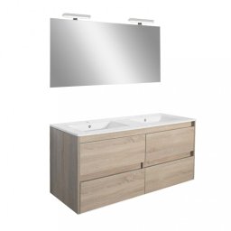 Mobilier complet de baie Porto Prime 120 în culoarea stejarului Sonoma
