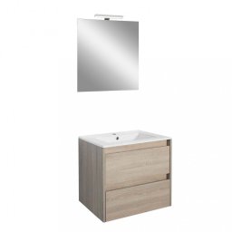 Mobilier complet de baie Porto Prime 60 în culoarea stejarului Sonoma