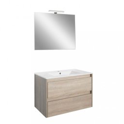 Mobilier complet de baie Porto Prime 80 în culoarea stejarului Sonoma