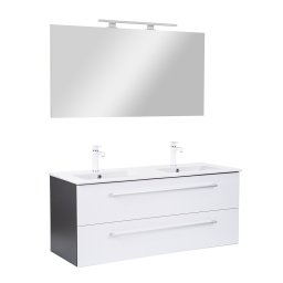 Mobilier complet de baie Vario Clam 120 antracit-alb
