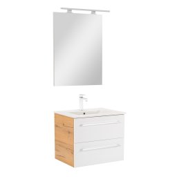 Mobilier complet de baie Vario Clam 60 stejar-alb