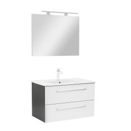 Mobilier complet de baie Vario Clam 80 antracit-alb