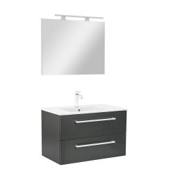 Mobilier complet de baie Vario Clam 80 antracit-antracit