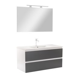Mobilier complet de baie Vario Forte 100 alb-antracit