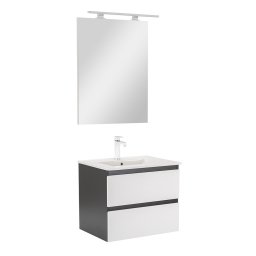 Mobilier complet de baie Vario Forte 60 antracit-alb