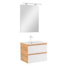 Mobilier complet de baie Vario Forte 60 stejar-alb