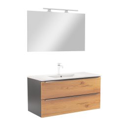 Mobilier complet de baie Vario Trim 100 antracit-stejar