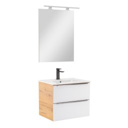 Mobilier complet de baie Vario Trim 60 stejar-alb
