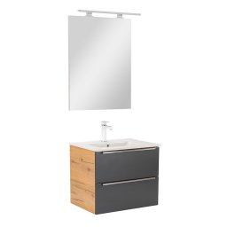 Mobilier complet de baie Vario Trim 60 stejar-antracit