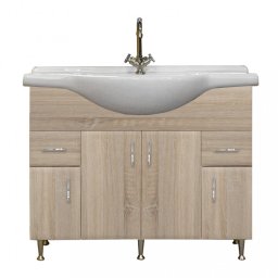 Dulap inferior Bianca Plus 105 cu lavoar, culoare stejar sonoma