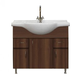 Dulap inferior Bianca Plus 85 cu lavoar, culoare Aida nuc