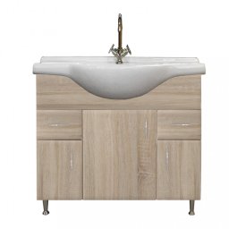 Dulap inferior Bianca Plus 85 cu lavoar, culoare stejar sonoma