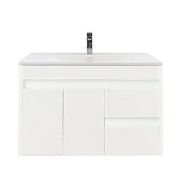 Mobilier de baie Luna 80 inferior cu lavoar alb