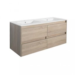 Mobilier de baie Porto 120 inferior cu lavoar în culoarea stejarului Sonoma