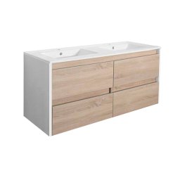 Dulap de bază Porto 120 cu lavoar alb-stejar sonoma