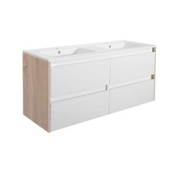 Dulap de bază Porto 120 cu chiuvetă, stejar sonoma-alb