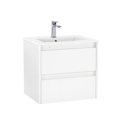 Mobilier de baie Porto 60 inferior cu lavoar alb