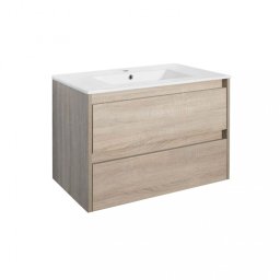 Mască de baie Porto 80 cu chiuvetă în culoarea stejarului Sonoma