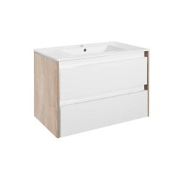 Dulap de bază Porto 80 cu chiuvetă, stejar sonoma-alb